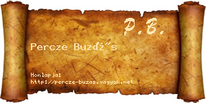 Percze Buzás névjegykártya